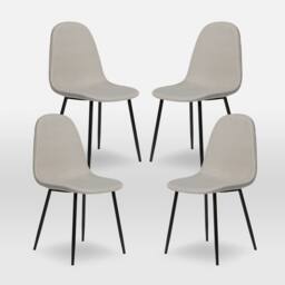 Home Garden Direct ASTERIA Dining Chairs Set of 4 in Beige - thumbnail 1