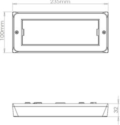 Netlighting LED CCT Adjustable Surface Mount Brick light Grey 230V IP65 5W - thumbnail 2