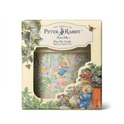 Peter Rabbit White Floral Printed Plant Pot Candle - Magnolia & Bergamot Scent in Off-White - Size: Medium - thumbnail 5