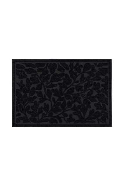 JVL Botany Scraper Rubber Pin Doormat 40x60cm in Black - Size: 40 cm x 60 cm - image 1