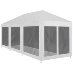 Berkfield Home Party Tent with 8 Mesh Sidewalls 9x3 m in White - thumbnail 2