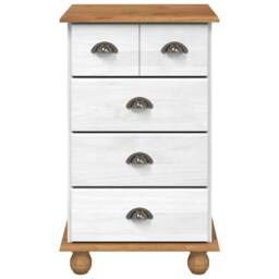 Berkfield Home Chest of Drawers 'ASKIM'White 45.8x40x79 cm Solid Wood Pine - thumbnail 6