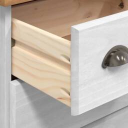 Berkfield Home Chest of Drawers 'ASKIM'White 45.8x40x79 cm Solid Wood Pine - thumbnail 9