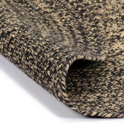 Berkfield Home Handmade Rug Jute Black & Brown 240 cm - Size: 100 cm diameter - thumbnail 2
