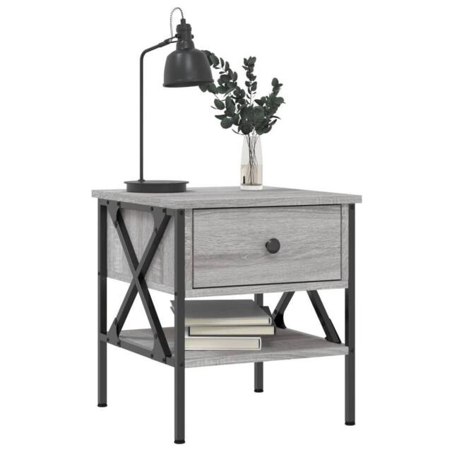 Berkfield Home Durable Bedside Tables 2 pcs Grey Sonoma 40x42x45 cm Engineered Wood - Size: 40 x 42 x 45 cm - image 1