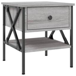 Berkfield Home Durable Bedside Tables 2 pcs Grey Sonoma 40x42x45 cm Engineered Wood - Size: 40 x 42 x 45 cm - thumbnail 5
