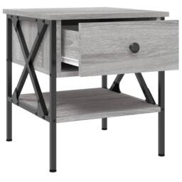 Berkfield Home Durable Bedside Tables 2 pcs Grey Sonoma 40x42x45 cm Engineered Wood - Size: 40 x 42 x 45 cm - thumbnail 7