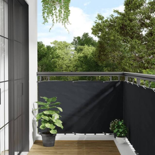 Berkfield Home Balcony Screen Oxford Fabric 90x600 cm Anthracite in Dark Grey - image 1