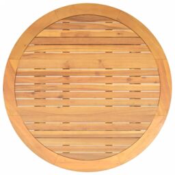 Berkfield Home Garden Table with Acacia Wood Top Beige √ò110x71 cm Poly Rattan - Size: 110x71 cm - thumbnail 8