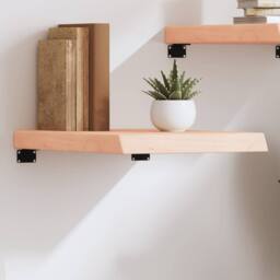 Berkfield Home Wall Shelf 40x60x(2-6) cm Untreated Solid Wood Oak in Light Tan - thumbnail 2