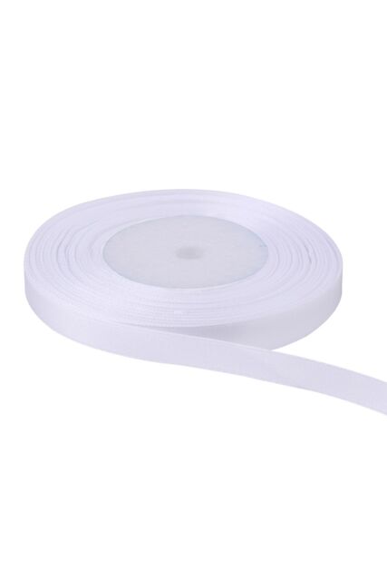 Neel Blue Double Sided Satin Polyester Ribbon Roll, 10mm x 25 Metres in White - image 1