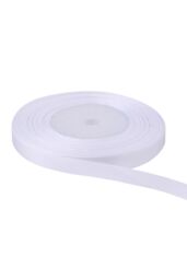 Neel Blue Double Sided Satin Polyester Ribbon Roll, 10mm x 25 Metres in White - thumbnail 1