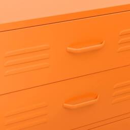 Berkfield Home Durable Chest of Drawers Orange 80x35x101.5 cm Steel - thumbnail 9