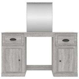 Berkfield Home Dressing Table with Mirror Grey Sonoma 130x50x132.5 cm - thumbnail 6