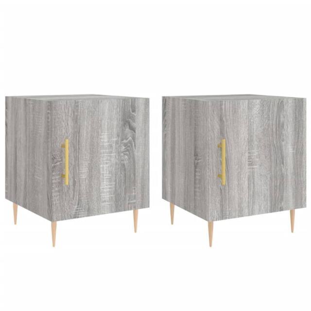 Berkfield Home Bedside Cabinets 2 pcs Grey Sonoma 40x40x50 cm Engineered Wood - Size: 40 x 40 x 50 cm - image 1