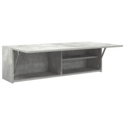Berkfield Home Bathroom Wall Cabinet Concrete Grey 100x25x30 cm Engineered Wood - Size: 100 x 25 x 30 cm - thumbnail 5