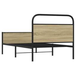 Berkfield Home Bed Frame without Mattress 100x200 cm Sonoma Oak Engineered Wood in Light Tan - thumbnail 7