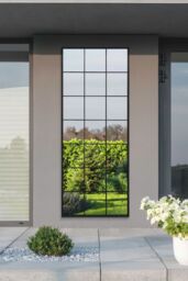"MirrorOutlet Black Modern Window Garden Wall Mirror 79"" X 31"" (200CM X 80CM) - Size: 1 Pack" - thumbnail 1
