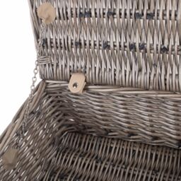 Red Hamper Wicker 36cm Antique Wash Picnic Basket in Grey - thumbnail 5