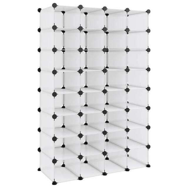 Berkfield Home Shoe Rack Transparent 93x36.5x140 cm PP in Clear - image 1