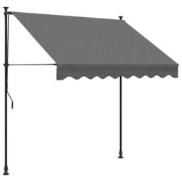 Berkfield Home Retractable Awning Anthracite 200x150 cm Fabric & Steel in Dark Grey