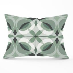 Geometric Green Grey Cushions