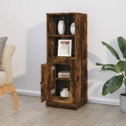 Berkfield Home Highboard Smoked Oak 36x35.5x103.5 cm Engineered Wood in Brown - thumbnail 1