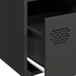 Berkfield Home Sideboard Black 68x39x73.5 cm Cold-rolled Steel - thumbnail 9