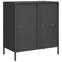 Berkfield Home Sideboard Black 68x39x73.5 cm Cold-rolled Steel - thumbnail 7