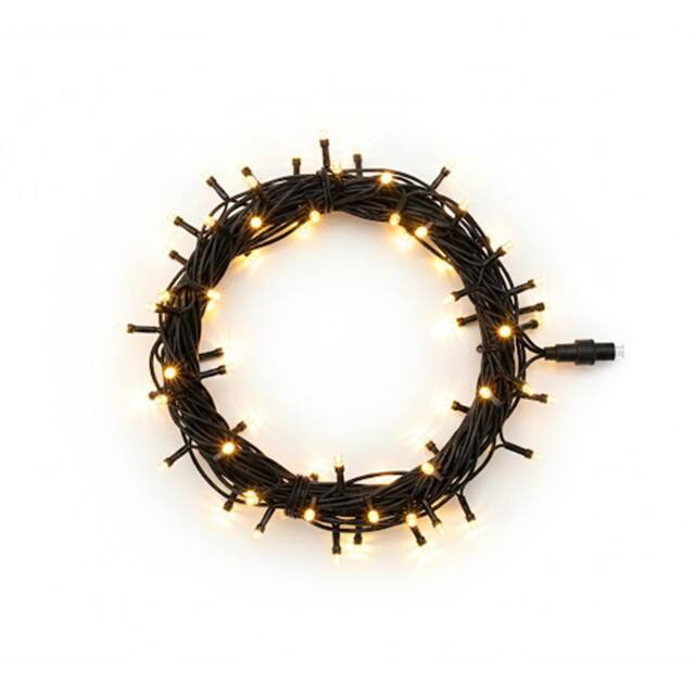 Pegdev LED String Lights Warm White Black Rubber IP65 Outdoor Indoor 5m - image 1