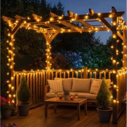 Pegdev LED String Lights Warm White Black Rubber IP65 Outdoor Indoor 5m - thumbnail 3