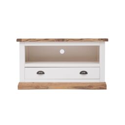 Cabinet Bits Tropea Off-White 1 Drawer TV Cabinet Brass Cup Handle - thumbnail 1