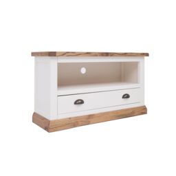 Cabinet Bits Tropea Off-White 1 Drawer TV Cabinet Brass Cup Handle - thumbnail 2