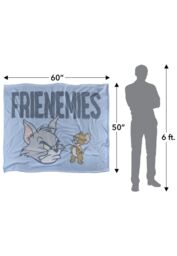 Tom & Jerry The F Is For Frenemies Silky Touch Super Soft Throw Blanket 152 X 127 cm in White - thumbnail 5