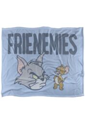 Tom & Jerry The F Is For Frenemies Silky Touch Super Soft Throw Blanket 152 X 127 cm in White - thumbnail 1