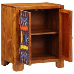 Berkfield Home Sideboard Multicolour 50x35x60 Solid Wood Acacia - thumbnail 4