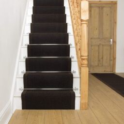runrug Stair Runner Carpet - Durable, Non-Slip, 7mm - 'Aztec' in Dark Brown - Size: 80 cm x 720 cm - thumbnail 5