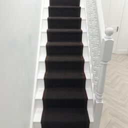 runrug Stair Runner Carpet - Durable, Non-Slip, 7mm - 'Aztec' in Dark Brown - Size: 80 cm x 720 cm - thumbnail 4