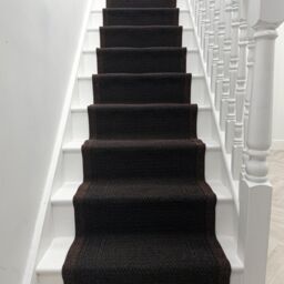 runrug Stair Runner Carpet - Durable, Non-Slip, 7mm - 'Aztec' in Dark Brown - Size: 80 cm x 720 cm - thumbnail 3