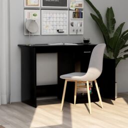 Berkfield Home Desk Black 100x50x76 cm Engineered Wood - Size: 100 x 50 x 76 cm - thumbnail 4