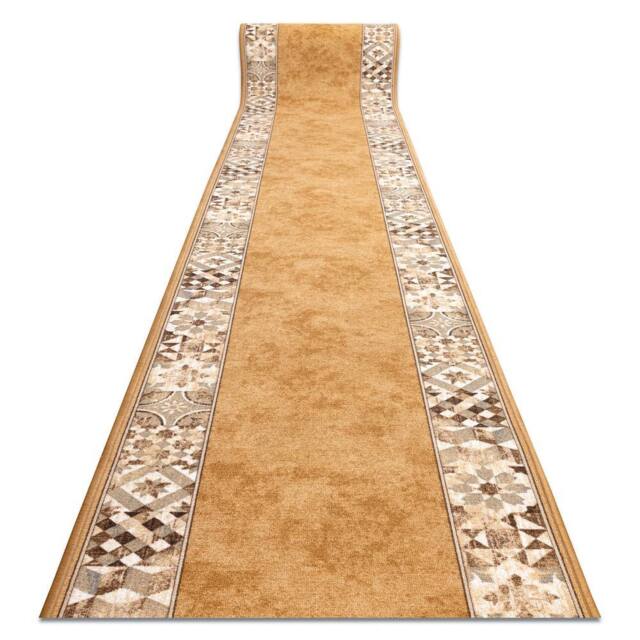 RugsX Anti-Slip Murcia Runner in Brown - Size: 67 cm x 370 cm