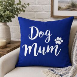 "60 SECOND MAKEOVER Dog Mum Cushion Cover 16"" x 16"" in Blue - Size: 40 cm x 40 cm" - thumbnail 2