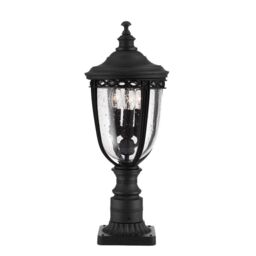 Netlighting English Bridle 3 Light Medium Outdoor Pedestal Light Black IP44 E14 - thumbnail 1