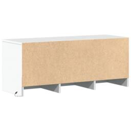 Berkfield Home TV Cabinet with LED White 97x34x40 cm Engineered Wood - Size: 97 x 34 x 40 cm - thumbnail 8