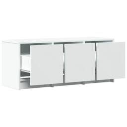 Berkfield Home TV Cabinet with LED White 97x34x40 cm Engineered Wood - Size: 97 x 34 x 40 cm - thumbnail 9