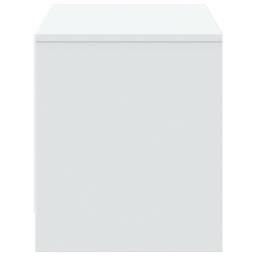 Berkfield Home TV Cabinet with LED White 97x34x40 cm Engineered Wood - Size: 97 x 34 x 40 cm - thumbnail 7