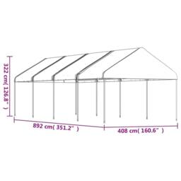Berkfield Home Gazebo with Roof White 8.92x4.08x3.22 m Polyethylene - thumbnail 5