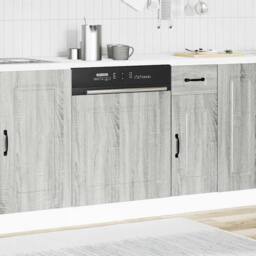 Berkfield Home Dishwasher Panel¬†Kalmar¬†Grey Sonoma 60x1.5x67 cm Engineered Wood in Grey - thumbnail 3