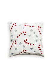 BHS Christmas Candy Cane Cushion in Red - Size: 45 cm x 45 cm - thumbnail 2