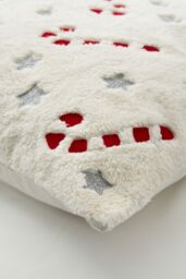 BHS Christmas Candy Cane Cushion in Red - Size: 45 cm x 45 cm - thumbnail 3